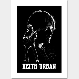 Keith Urban silhouette Posters and Art